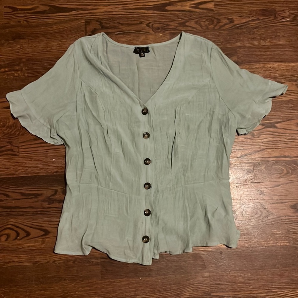 OLM Peplum Ruffle Top